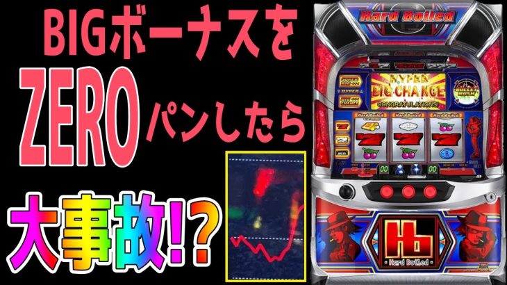 【ハードボイルド】演者初の0パンでスーパービックを確定させた引き強!?の逆襲！！【パチンコ、パチスロビュッフェスタイル】