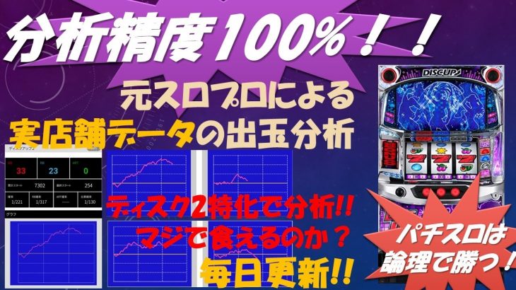 『パチスロ』毎日 実店舗データ分析で論理的に攻略(ディスクアップ 2) #34