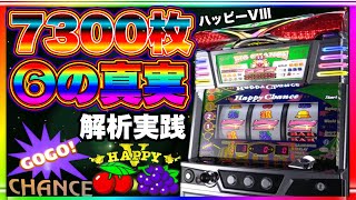 7,300枚❻の真実【解析実践】ハッピージャグラーVⅢ 閉店ツッパ！