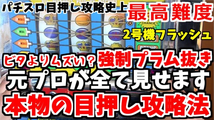 【パチスロ攻略法】ビタ押しよりムズい？2号機ニイガタ電子 フラッシュ プラム抜き&BIG中70枚増やし 元プロが全て見せます 目押し攻略史上最高難度 本物の攻略法 旧台 レトロ台