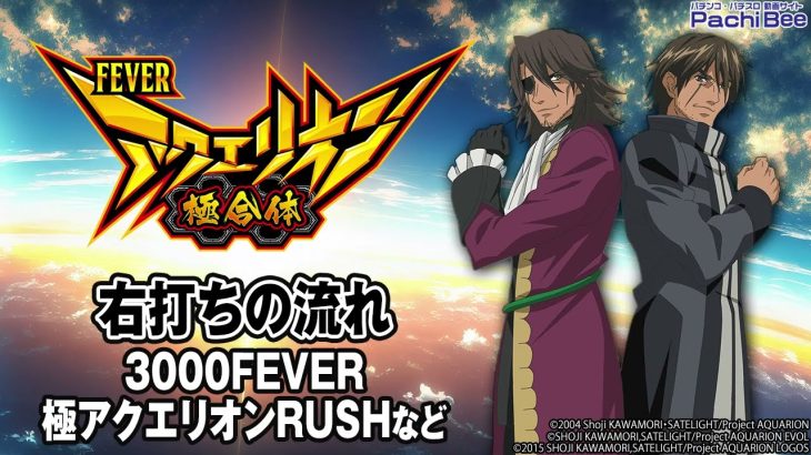【Pフィーバーアクエリオン極合体】右打ちの流れ(3000FEVER／極アクエリオンRUSHなど)【パチンコ】【パチスロ】【新台動画】