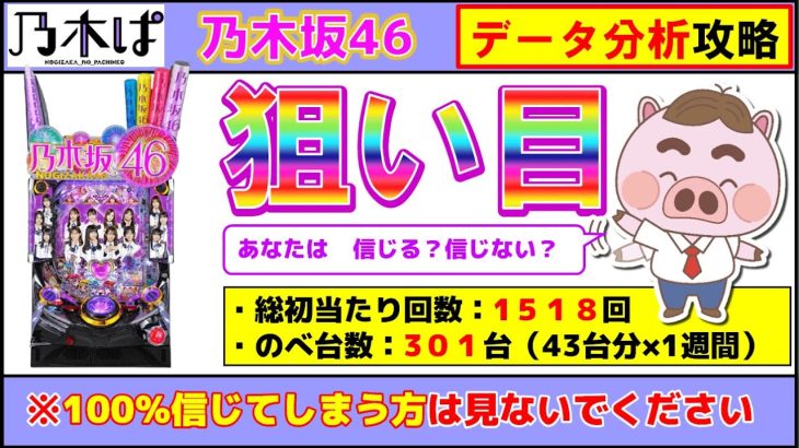 【ぱちんこ乃木坂４６（乃木ぱ）】実戦データ分析で狙い目、立ち回りハイエナポイントを暴けるか！？