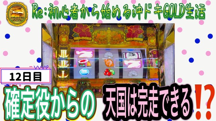 【パチスロ実践】Re:初心者から始める沖ドキGOLD生活　12日目　最初に12連した動画を消してしまいました⁉️そこから確定役引いてどうなる⁉️