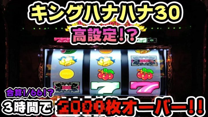 【キングハナハナ】高設定!?合算1/66で3時間で2000枚出たハナハナ #210