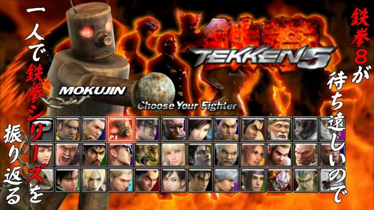 【鉄拳５木人 編】鉄拳８が待ち遠しいので、一人で鉄拳シリーズを振り返る【独言実況】