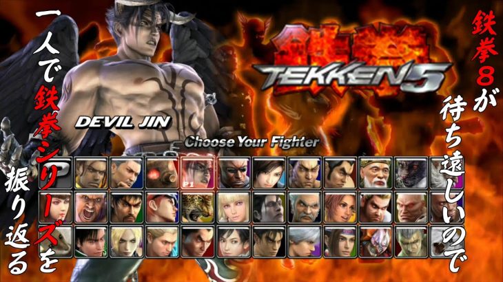 【鉄拳５デビル仁 編】鉄拳８が待ち遠しいので、一人で鉄拳シリーズを振り返る【独言実況】