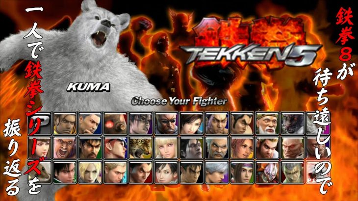 【鉄拳５クマ／パンダ 編】鉄拳８が待ち遠しいので、一人で鉄拳シリーズを振り返る【独言実況】