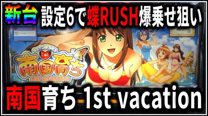 【パチスロ】新台 5号機 南国育ち 1st vacation 機械割119% 最強設定6で蝶RUSH爆乗せを狙う男【パチンコ】【スロット】【レア台】【LIVE】