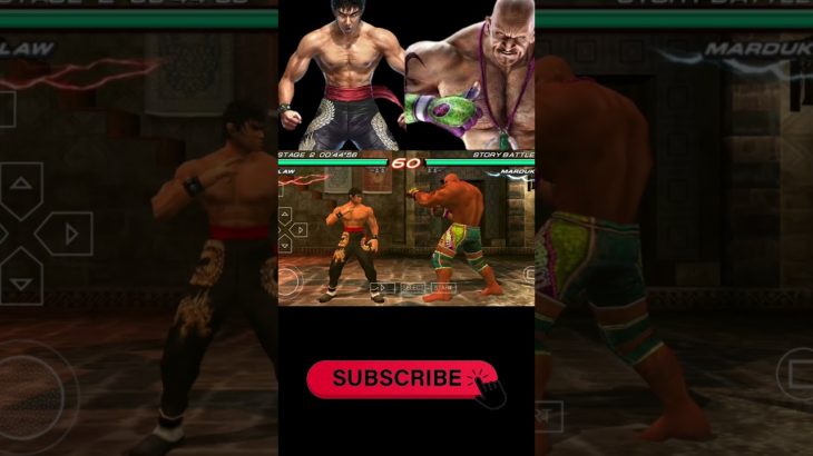 Law Vs Baek And Marduk #tekken #gaming #games #tekken5 #playstation #gamer #gamingvideos #psp