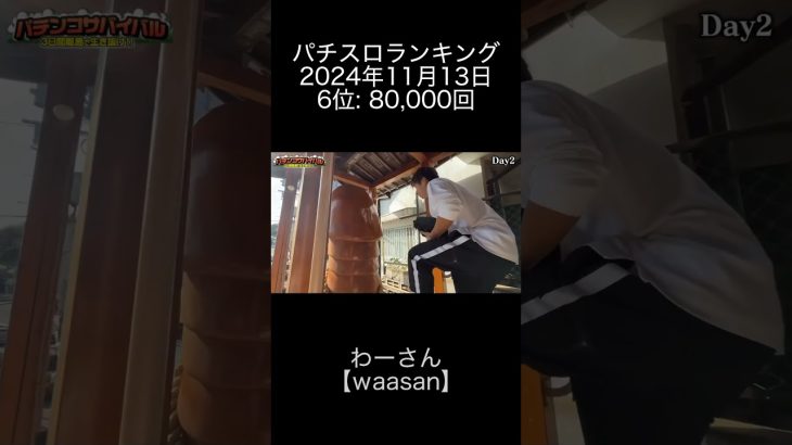 2024年11月13日 パチスロランキング 6位: わーさん【waasan】