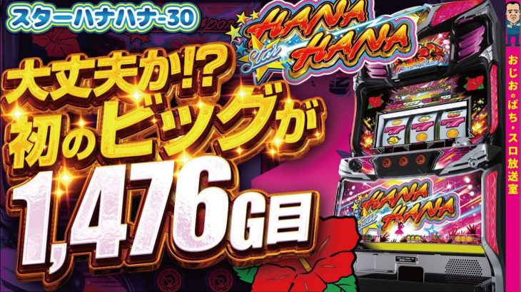 【スターハナハナ-30】第382話 ハナの新台スタハナ打った!なんと初めてのBIGが1,476G目とな。新年一発目からきついスタート。