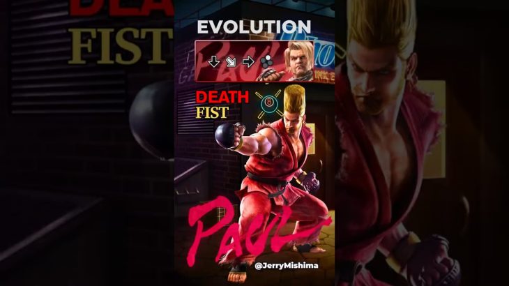 Paul Phoenix DEATH FIST Evolution – (Tekken 1-8 Evolution) | Heavy Power Punch History!