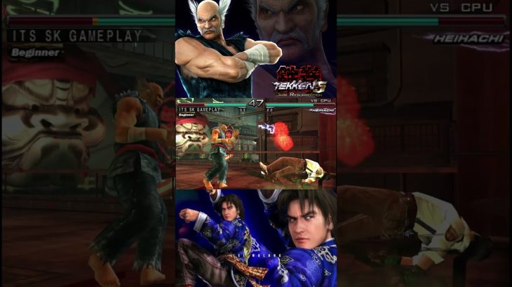 Tekken 5: Dark Resurrection Lei Wulong VS Heihachi Mishim | Its SK Gameplay #tekken5gameplay