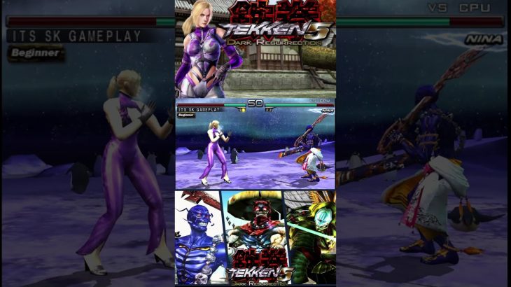 Tekken 5: Dark Resurrection Yoshimitsu vs Nina | It’s SK gameplay