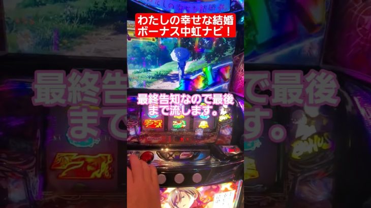 【新台わたしの幸せな結婚ボーナス中虹ナビ！】#パチスロ #パチンコ #スマスロ #スロット #anime #当たり動画 #わたしの幸せな結婚 #わた婚 #anime