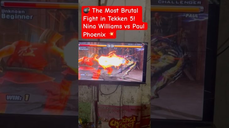 💣 The Most Brutal Fight in Tekken 5! Nina Williams vs Paul Phoenix 💥 | #gaming #shorts